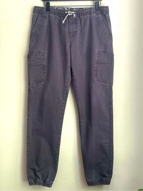 Women's Slate Gray Cargo Joggers with Elastic Waist